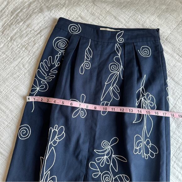 Mara Hoffman Midi Floral Embroidered Florence Pencil Skirt 4 XS - Picture 6 of 13